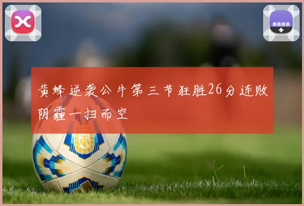 黄蜂逆袭公牛第三节狂胜26分连败阴霾一扫而空